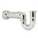 LA-Style Pedestal Sink Kit with P-Trap, Supply lines, Flanges and Cross Handle Angle Stops