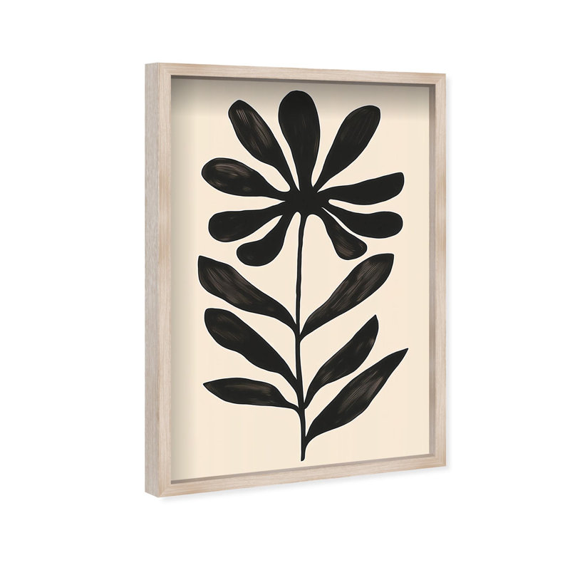 Oliver Gal Fronds of Nightfall II Abstract - Luxury Shadowbox Framed Wall Art, Cream, 26" H x 18" W