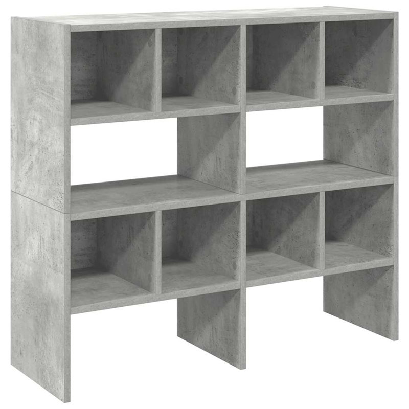 Bayah 8 Pair Stackable Shoe Rack, Concrete Grey
