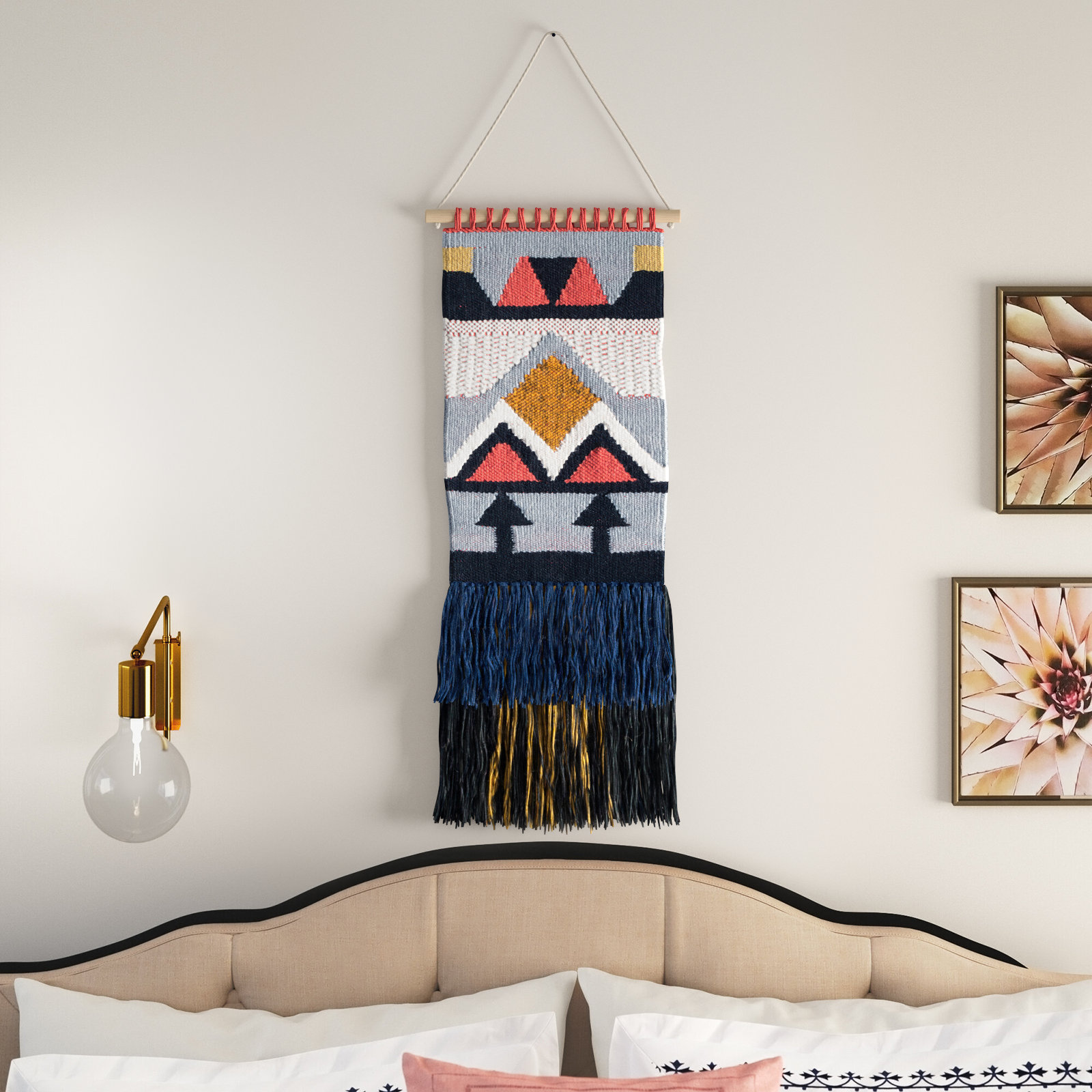 A closer look at D Woven Fabric Wall Art For Hallway