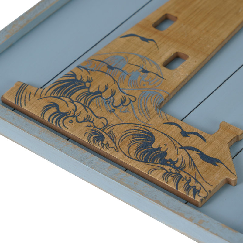 Décoration murale en bois phare rustique