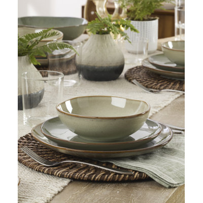 Oneida Organic Shades 12-Piece Dinnerware Set