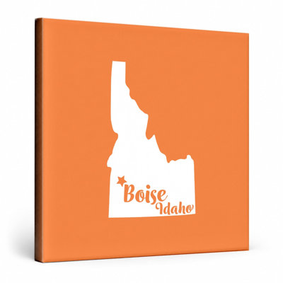 Home Sweet Boise — Idaho State Silhouette — Canvas Wall Art