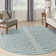 Ridlon Geometric Machine Woven Polyester/Polypropylene Indoor/Outdoor Area Rug in Aqua/Blue