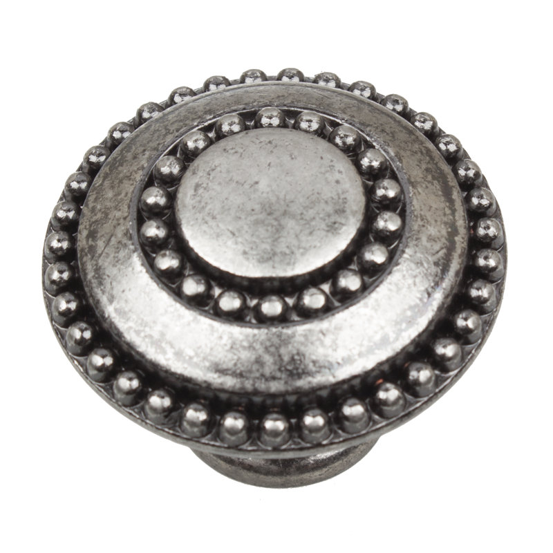 Poignée ronde de 1 3/8 po de diamètre, Nickel patiné