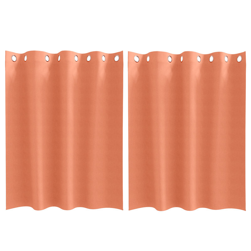 Tacorian Curtain Pair, Terracotta, 140cm Width x 140cm Drop