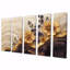 Fleurs sauvages sur une rivière en bois I - Art mural fleurs sauvages - ensemble de 5 décorations murales traditionnelles-1903844181