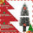 Christmas Tree-Fat Tree Body Contains 4.5Fth Potted Tree 200 Lights, 8-Mode, Frost Blossom Cedar, 4 Red Fruits, Nine-Headed Bird Light Box Base