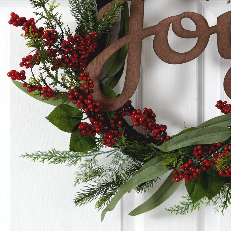 Joy and Berries Artificial Christmas Wreath