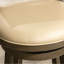 Tabouret de comptoir gris patiné de 24 po avec siège pivotant et confortable en cuir - idéal pour le rembourrage de votre bar et pour un confort durable