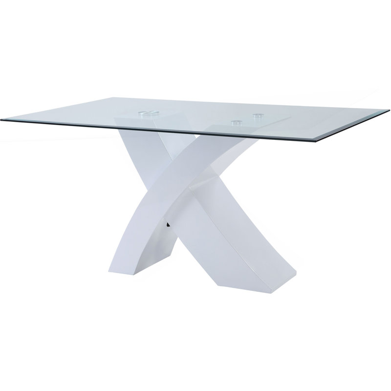 Table de salle à manger Pervis, Blanc