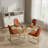 Luxury Velvet Upholstered Kitchen Dining Chairs with Metal Leg（Set of 2）-30695623