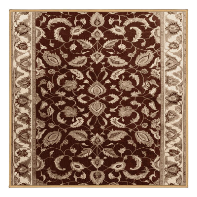 Machine Washable Persian Brown Area Rug