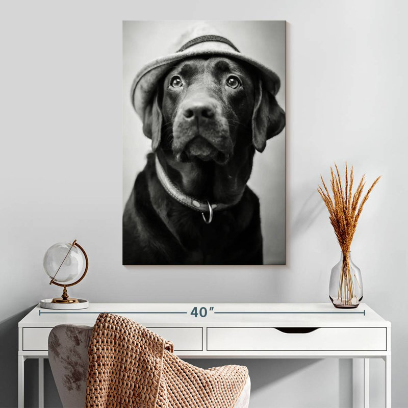 Brampt Black Labrador Boss, 30" H x 20" W