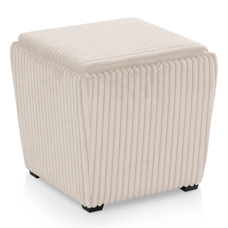 Simone Square Storage Ottoman, Beige