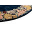 Tapis rond bleu marine Jacoby