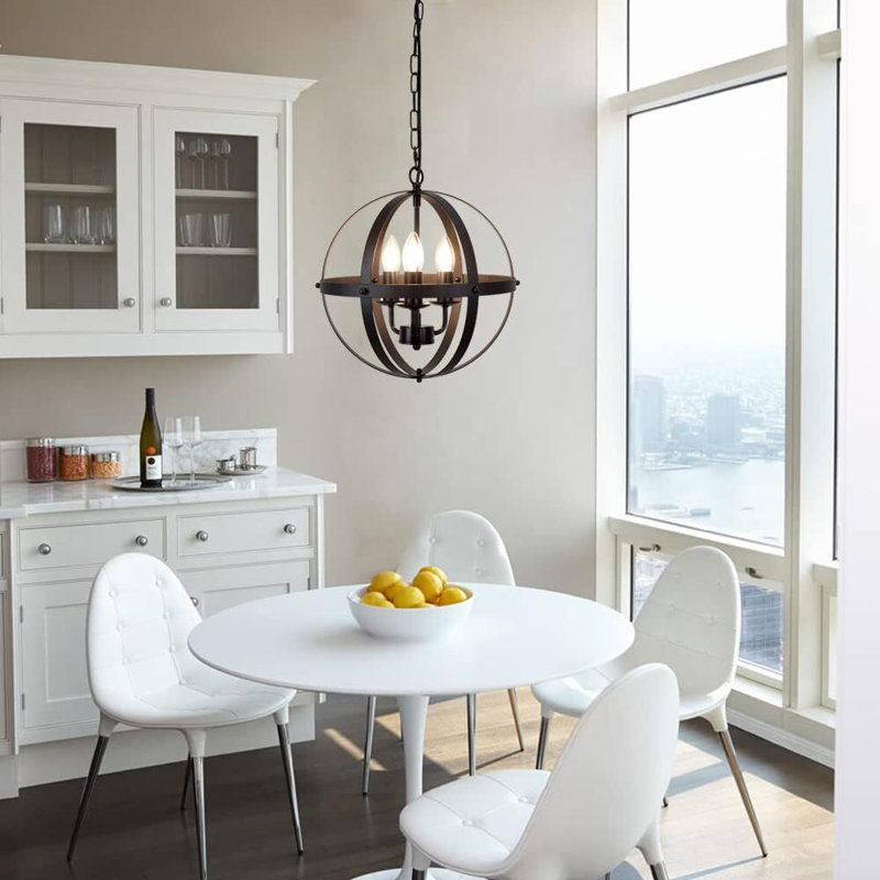 Dezyah - Light Kitchen Island Pendant, Black Border