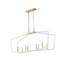 Luminaire suspendu blanc mat / or moderne 8 lumières Millennium Lighting
