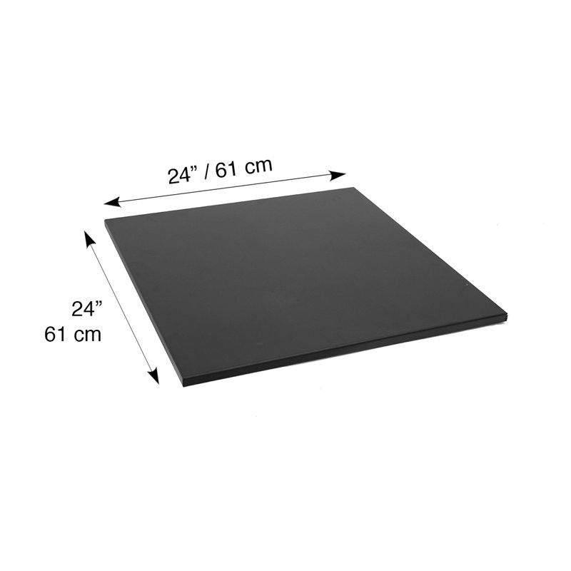 Black Steel 24" Square Fire Pit Lid
