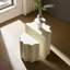 Ensemble de tables d'appoint 2 pièces à rebord ondulé moderne de 22,05 po avec assemblage durable en fibre de verre