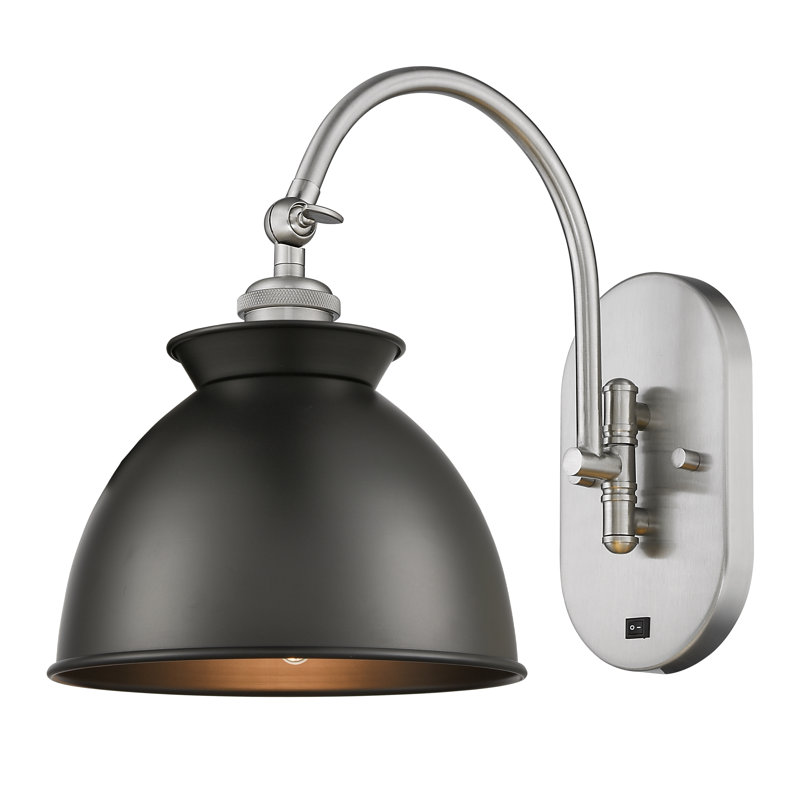 Arev - Nickel satiné brossé - Bras pivotant réglable, Black / Matte Black