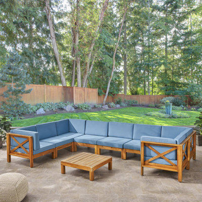 Ensemble de conversation modulaire d'extérieur 9 pièces