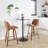 Lakyia Swivel Upholstered Counter Stool with Metal Frame