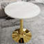 Table basse de 27,6 pouces de style Mid-Century moderne, pouvant accueillir de 2 à 4 personnes, avec un plateau de table rond en marbre, convient à divers environnements.-1423334740-1423334729