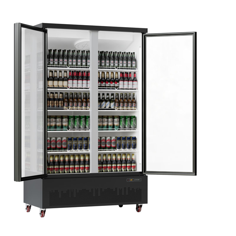 35.3 Cu. Ft. Commercial Beverage Cooler with Glass Door, Adjustable Shelves Upright Display Refrigerator