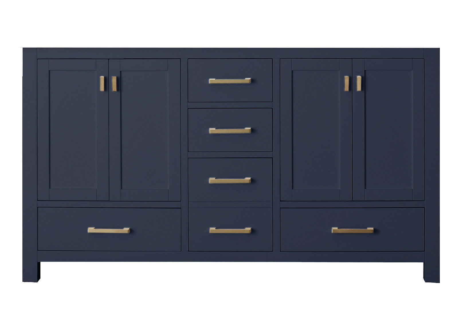 Souther Double Bathroom Vanity Base, Navy Blue