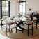 Suzzie Modern Round Dining Table for 4-6 with Sintered Stone Tabletop, Carbon Steel Base Pre-Assembly