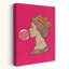 «Pink Bubble Queen Elegant Modern Playful Portrait», art mural-129092009