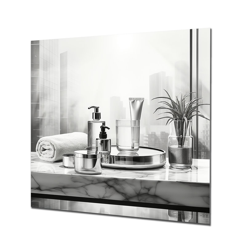 Minimalisme, articles de toilette en métal 1, H 29 po x l 29 po