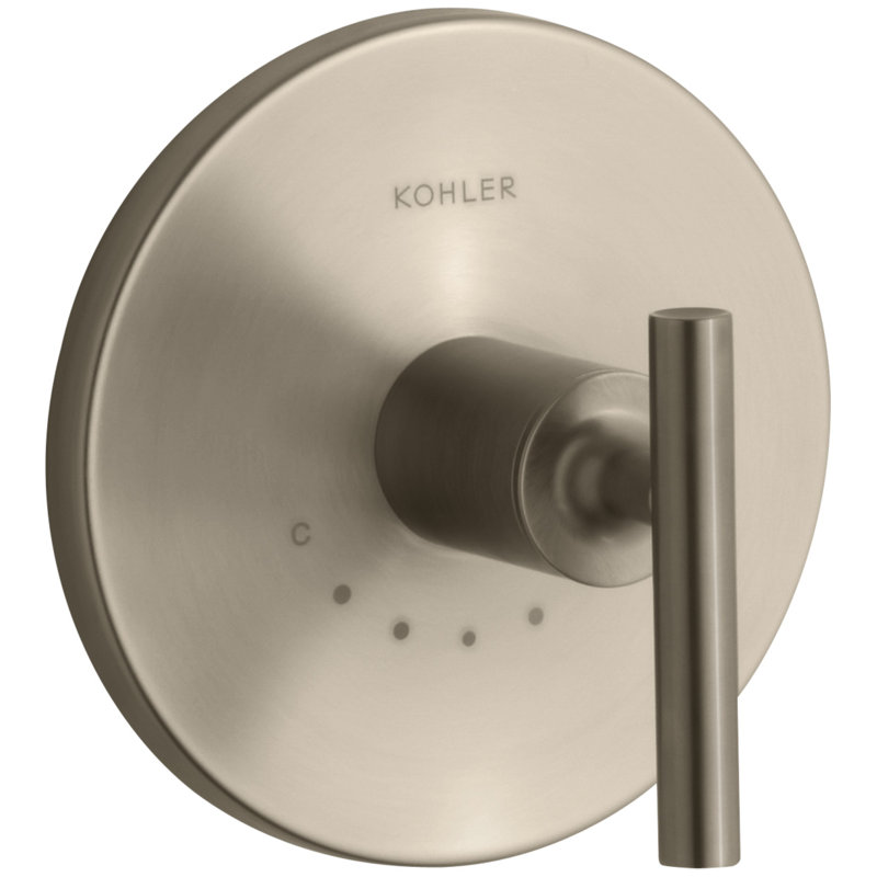 Purist® Valve Trim with Lever Handle for Thermostatic Valve, Vibrant Brushed Bronze