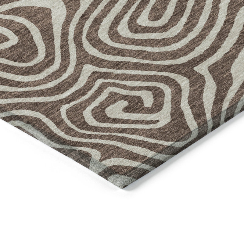  Tapis doré intérieur / extérieur lavable à la machine Chayden ACN1020, Rectangle 1'8" x 2'6"