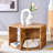 Hexagonal MDF Coffee Table, Wood Grain Pattern Stickers, Multi-Hole Design To Give More Storage Space