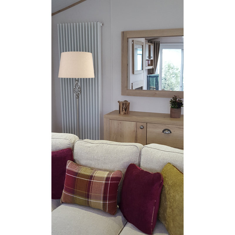 Backus 165cm Traditional Twist Floor Lamp, Silver, Warm Naturral