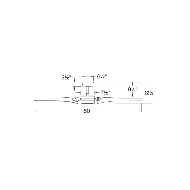 Bee 60'' Ceiling Fan, Matte White