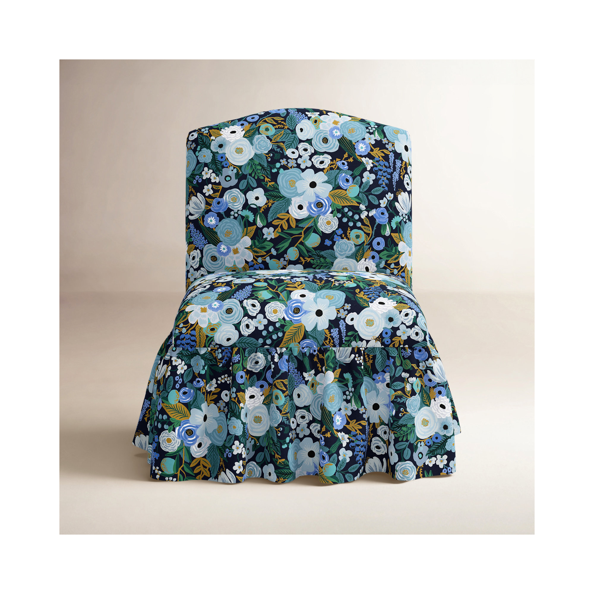 Edie Slipper Chair, Garden Party Blue