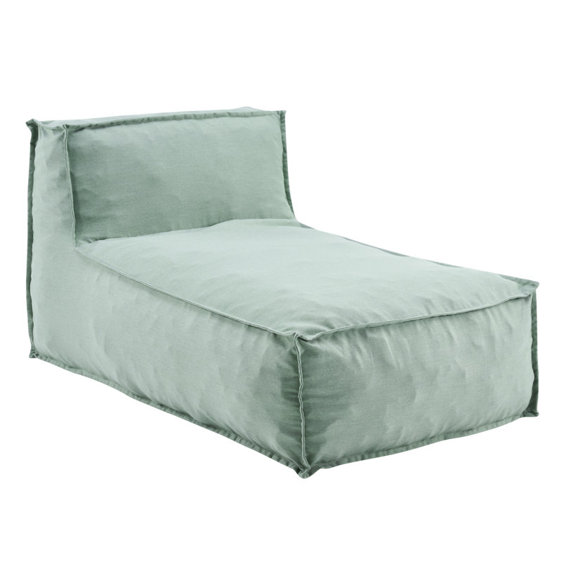 Fauteuil à billes avec housse amovible Brody, Polyester menthe