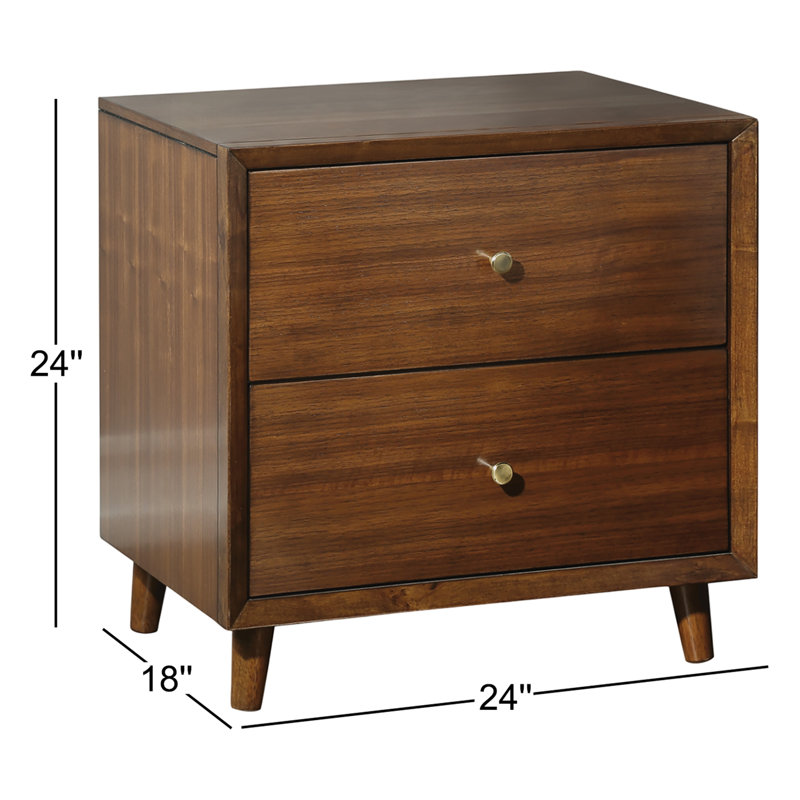 Flossmoor 24'' W Solid Wood Nightstand