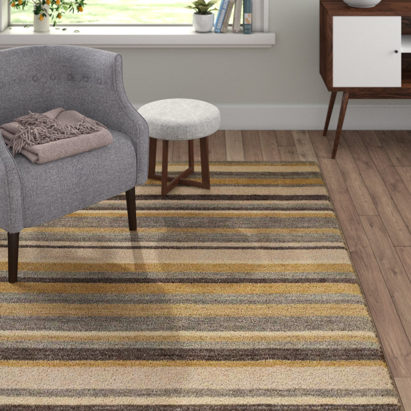 Regatta Striped Wool Area Rug, Rectangle 120 x 180cm