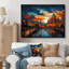 Popart Rome Cityscape, reproduction d'art sur toile-779849942-779849937