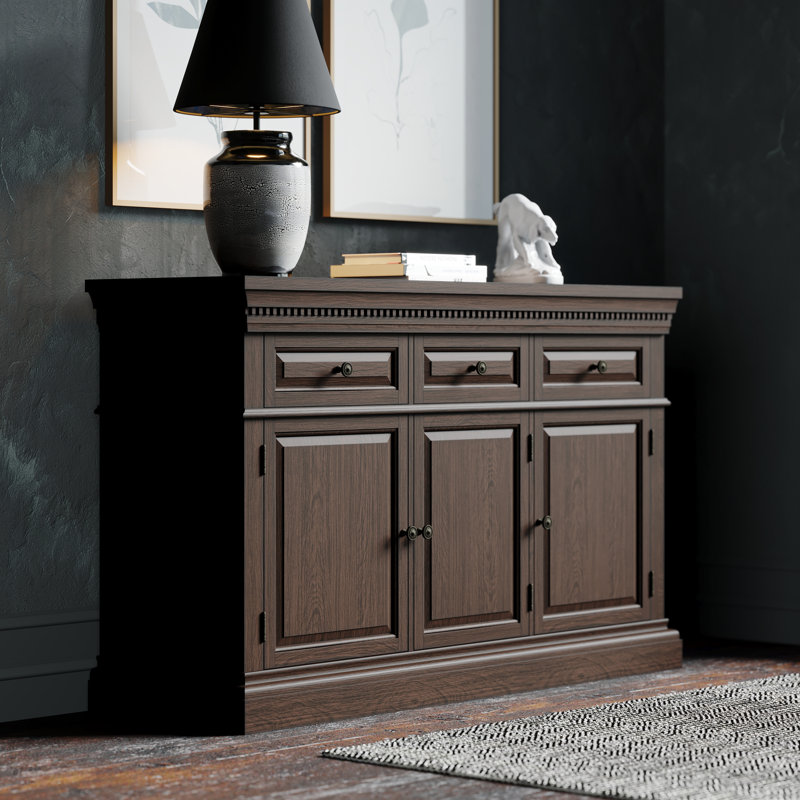 Buffet traditionnel en bois brun Maven Lane Theo, Brun