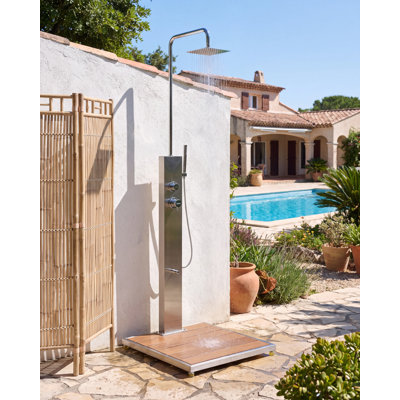 Freestanding Outdoor Shower CAMINITO Silver