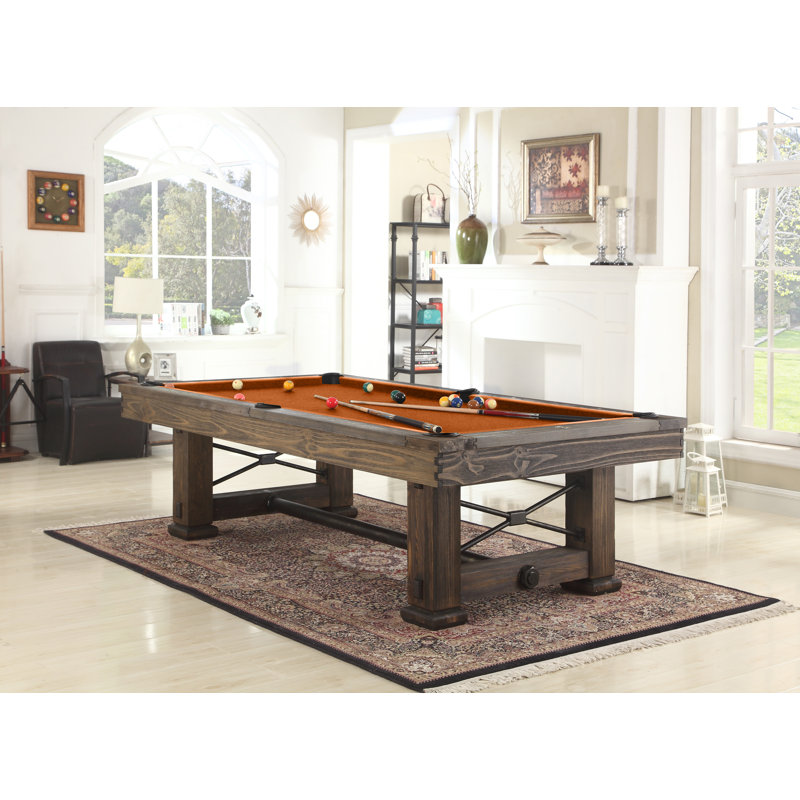 Table de billard en ardoise Rio Grande avec installation professionnelle (valeur de 895 $) incluse, Écorce patinée, Aztèque