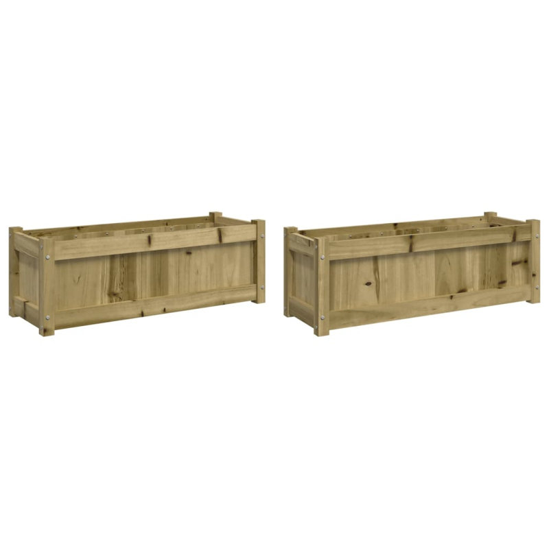 Venizelos Wood Planter Box, Brown, 31cm H x 90cm W x 31cm D