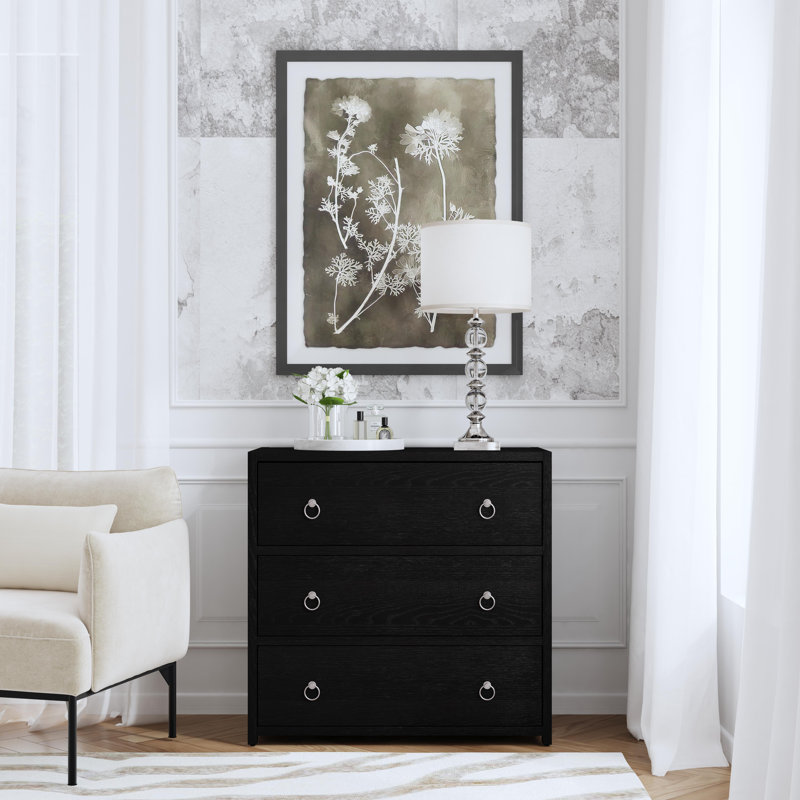 Lark 3 Drawer Dresser, Black