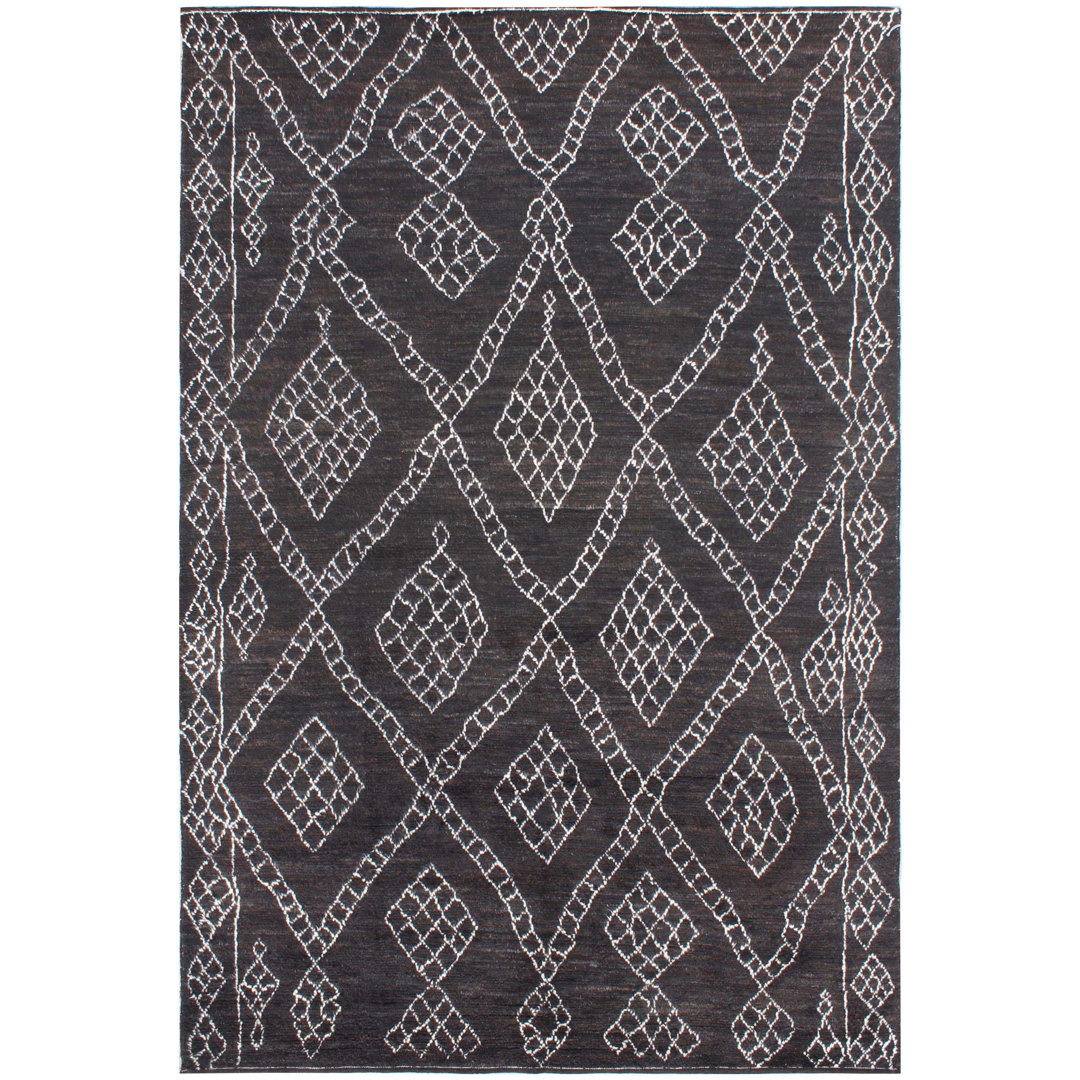 Geometric Hand Knotted 252cm X 384cm Area Rug