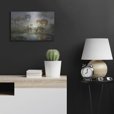 Art mural en métal luxueux «Balloon Glow» par Nicky Boehme, 24 po x 16 po